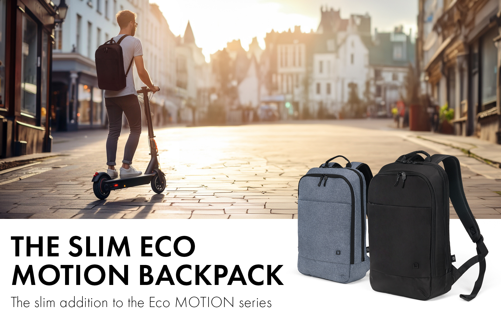 Small in size, big in style The Slim Eco MOTION backpack – the slim ...