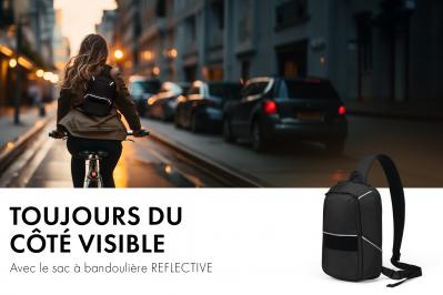 Toujours du côté de la visibilité grâce au sac à bandoulière REFLECTIVE