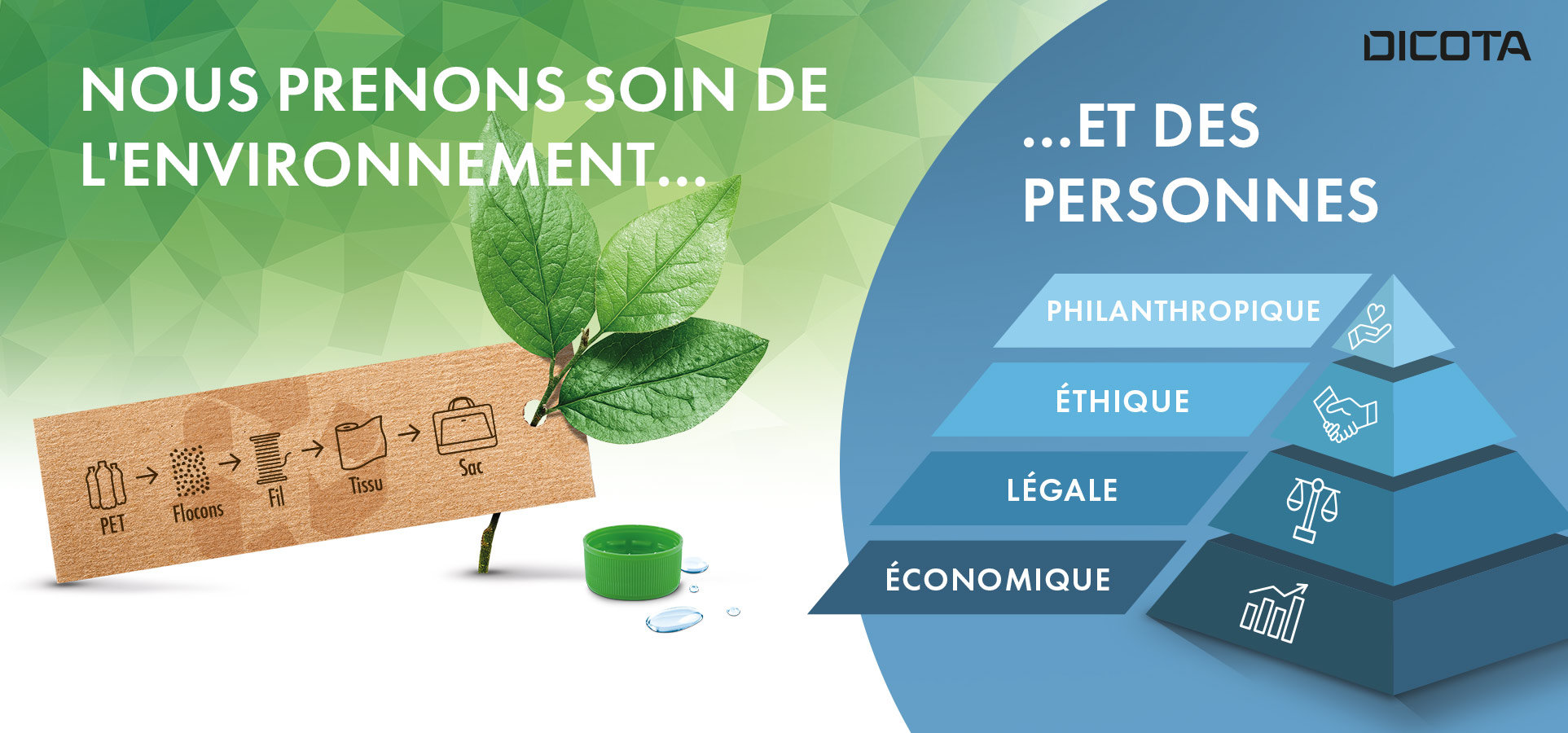 Nous prenons soin de l'environnement et des personnes!